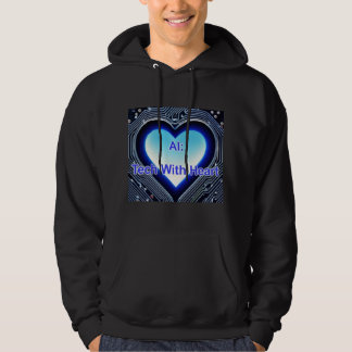 AI: Tech with Heart Men's Black Hoodie