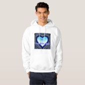 AI: Tech with Heart Men's White Hoodie (Vorne ganz)