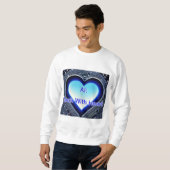AI: Tech with Heart Men's White Sweatshirt (Vorne ganz)
