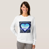AI: Tech with Heart Women's Long Sleeve White T-Shirt (Vorne ganz)