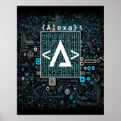 Ai - Technologie - Coding Monogram - Delta Poster (Vorne)