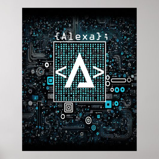 Ai - Technologie - Coding Monogram - Delta Poster (Vorne)