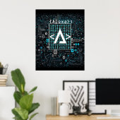 Ai - Technologie - Coding Monogram - Delta Poster (Heimbüro)
