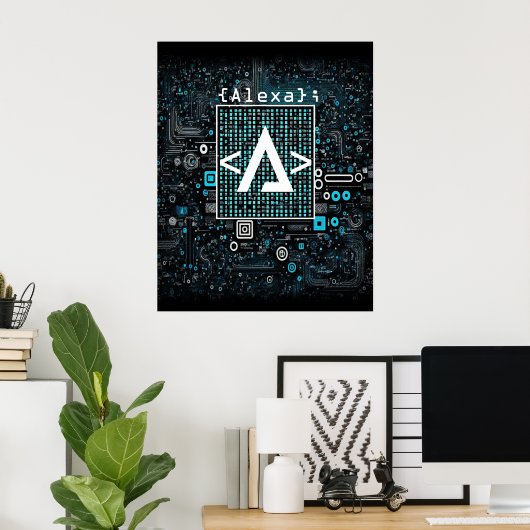 Ai - Technologie - Coding Monogram - Delta Poster (Heimbüro)