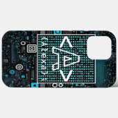 Ai - Technologie - Coding Monogram - Letter A Case-Mate iPhone Hülle (Rückseite (Horizontal))