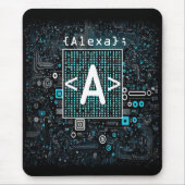 Ai - Technologie - Coding Monogram - Letter A Mousepad (Vorne)