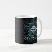 Ai - Technologie - Coding Monogram - Letter B Kaffeetasse (VorderseiteRechts)