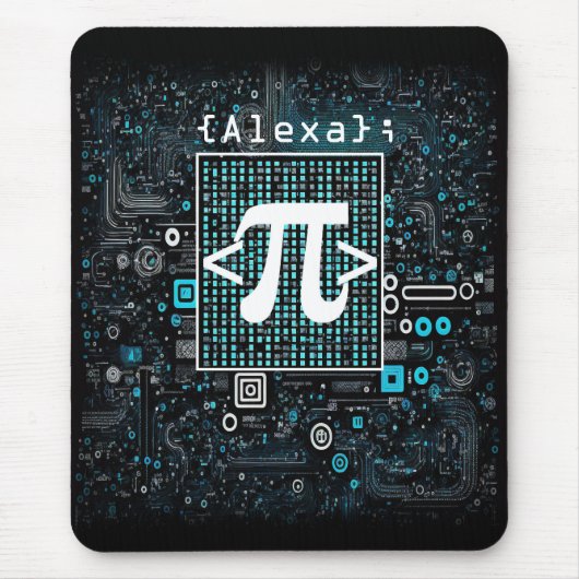 Ai - Technologie - Coding Monogram - Pi Symbol Mousepad (Vorne)