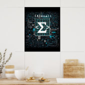 Ai - Technologie - Coding Monogram - Sigma Poster (Küche)