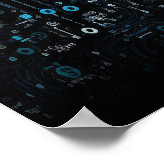 Ai - Technologie - Coding Monogram - Unendlichkeit Poster (Ecke)