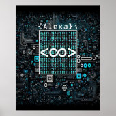 Ai - Technologie - Coding Monogram - Unendlichkeit Poster (Vorne)