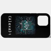 Ai - Technology - Coding Monogram - Letter A Case- Case-Mate iPhone Hülle (Rückseite (Horizontal))
