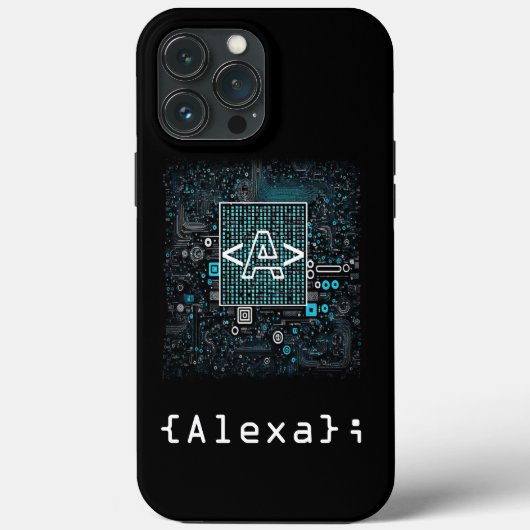 Ai - Technology - Coding Monogram - Letter A Case- Case-Mate iPhone Hülle (Rückseite)