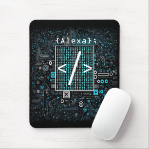 Ai - Technology - Coding Monogram - Slash Mousepad