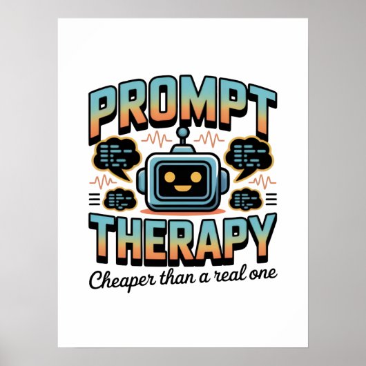AI-Therapie-Grafik – Prompt-Engineering-Design Poster (Vorne)