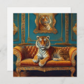 AI Tiger Feiertagskarte (Vorne/Hinten)