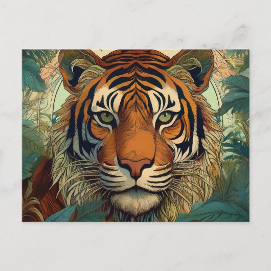 AI Tiger Postkarte (Vorderseite)