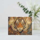 AI Tiger Postkarte (Stehend Vorderseite)