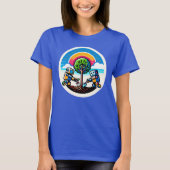 AI Tree Planter Sticker Öko-freundliches Robot-Des T-Shirt (Vorderseite)
