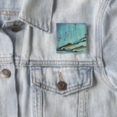 Ai (Trout) - Hiroshige Farbe Japanischer Fisch Pri Button (Beispiel)