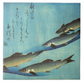 Ai (Trout) - Hiroshige Farbe Japanischer Fisch Pri Fliese (Vorderseite)