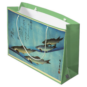 Ai (Trout) - Hiroshige Farbe Japanischer Fisch Pri Große Geschenktüte