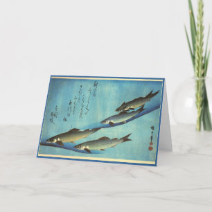 Ai (Trout) - Hiroshige Farbe Japanischer Fisch Pri Karte