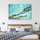 Ai (Trout) - Hiroshige Farbe Japanischer Fisch Pri Leinwanddruck (Insitu (Schlafzimmer))