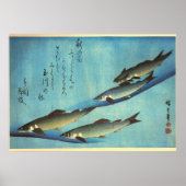 Ai (Trout) - Hiroshige Farbe Japanischer Fisch Pri Poster (Vorne)
