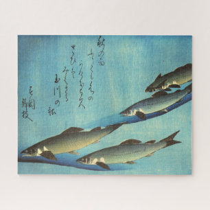 Ai (Trout) - Hiroshige Farbe Japanischer Fisch Pri Puzzle