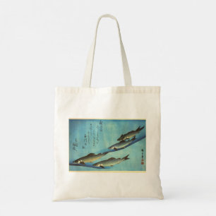 Ai (Trout) - Hiroshige Farbe Japanischer Fisch Pri Tragetasche