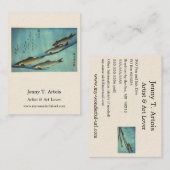 Ai (Trout) - Hiroshige Farbe Japanischer Fisch Pri Visitenkarte (Vorne/Hinten)