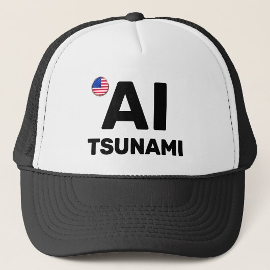 AI Tsunami™ Trucker Hat (Customize It!) Truckerkappe (Vorderseite)