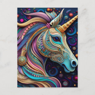 AI Unicorn Postkarte