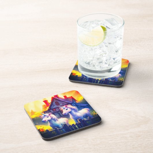 Ai Unicorns Getränkeuntersetzer (Rechte Seite)
