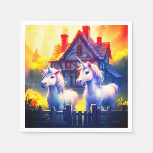 Ai Unicorns Serviette (Vorderseite)