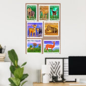 AI versucht Briefmarke zu machen | AI Art Poster (Heimbüro)