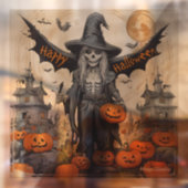 AI Winged Skeleton Halloween Window Cling Decal Fensteraufkleber (Blatt 2)