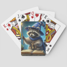 AI Wizard racoon playcards