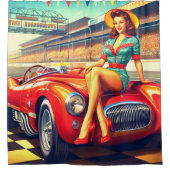 AI Woman Duschvorhang (Vorderseite)