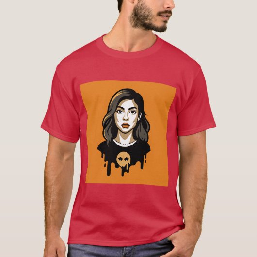 AI Woman Pic Design – The Future Meets Elegance T-Shirt (Vorderseite)