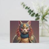 AI Yarn Cat Postkarte (Stehend Vorderseite)