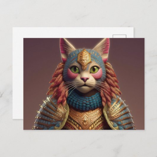 AI Yarn Cat Postkarte (Vorne/Hinten)