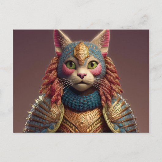 AI Yarn Cat Postkarte (Vorderseite)