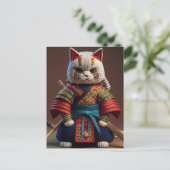 AI Yarn Cat Postkarte (Stehend Vorderseite)