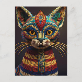 AI Yarn Cat Postkarte