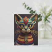 AI Yarn Cat Postkarte (Stehend Vorderseite)