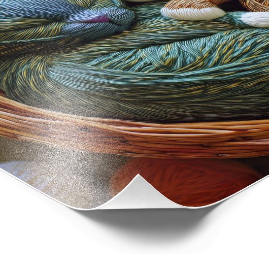 AI Yarn Cats Fotodruck (Ecke)