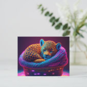 AI Yarn Jaguar Postkarte (Stehend Vorderseite)