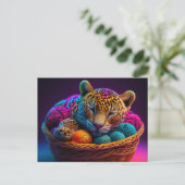 AI Yarn Jaguar Postkarte (Stehend Vorderseite)